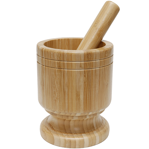 Large Bambu Mortar & Pestle 6 1/4
